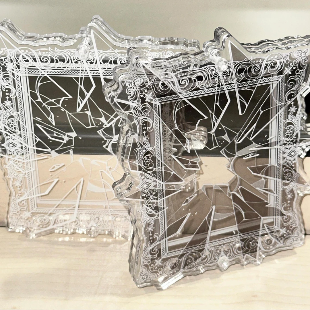 创意破镜亚克力谷美相框3寸小卡展示框收纳相框拍照道具照片收纳