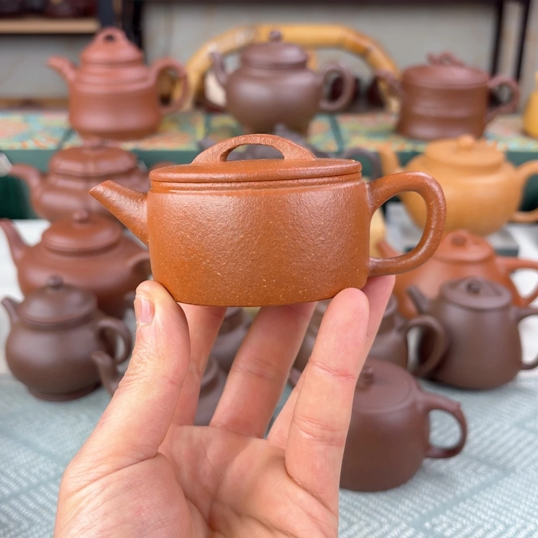 紫砂茶壶汗瓦 红降坡 100cc