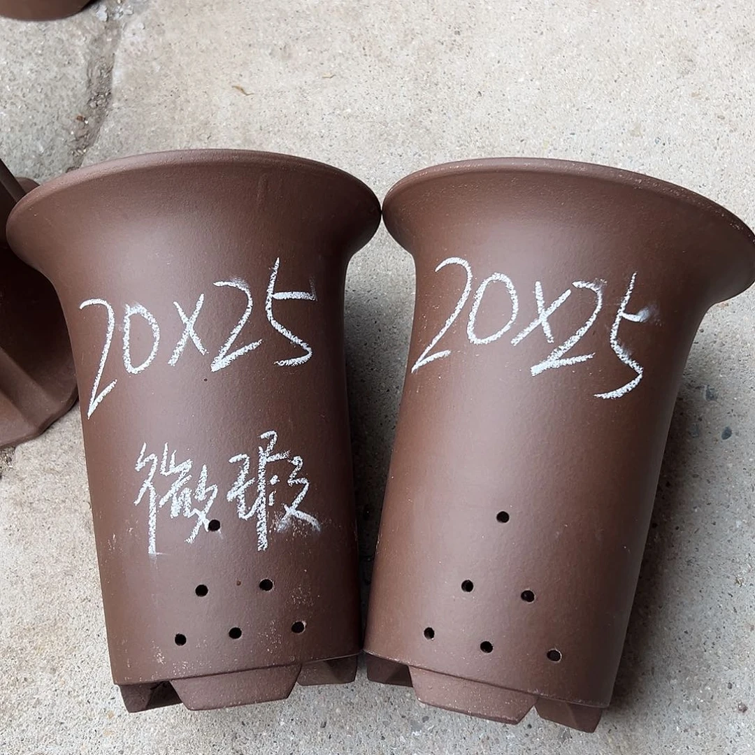 紫砂花盆宜兴紫砂花盆2只