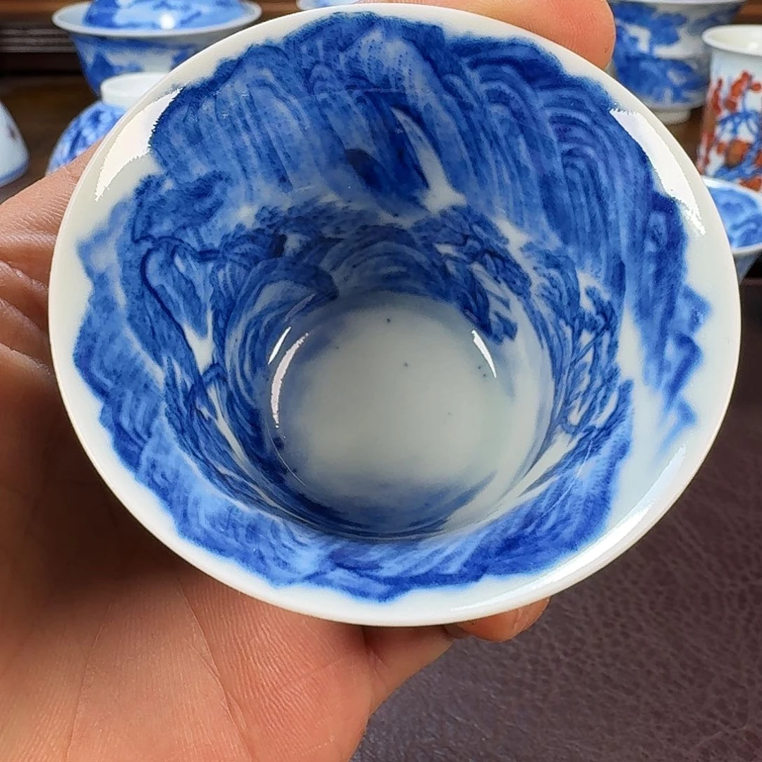 瓷片春*也当代景德镇陶瓷手绘茶具