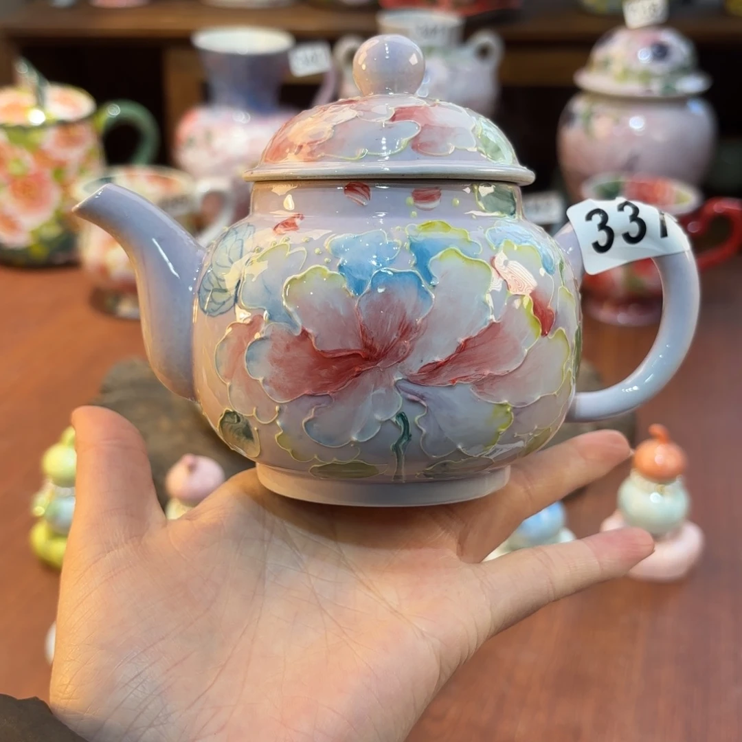 摆件景德镇手绘高温釉下彩陶瓷茶具