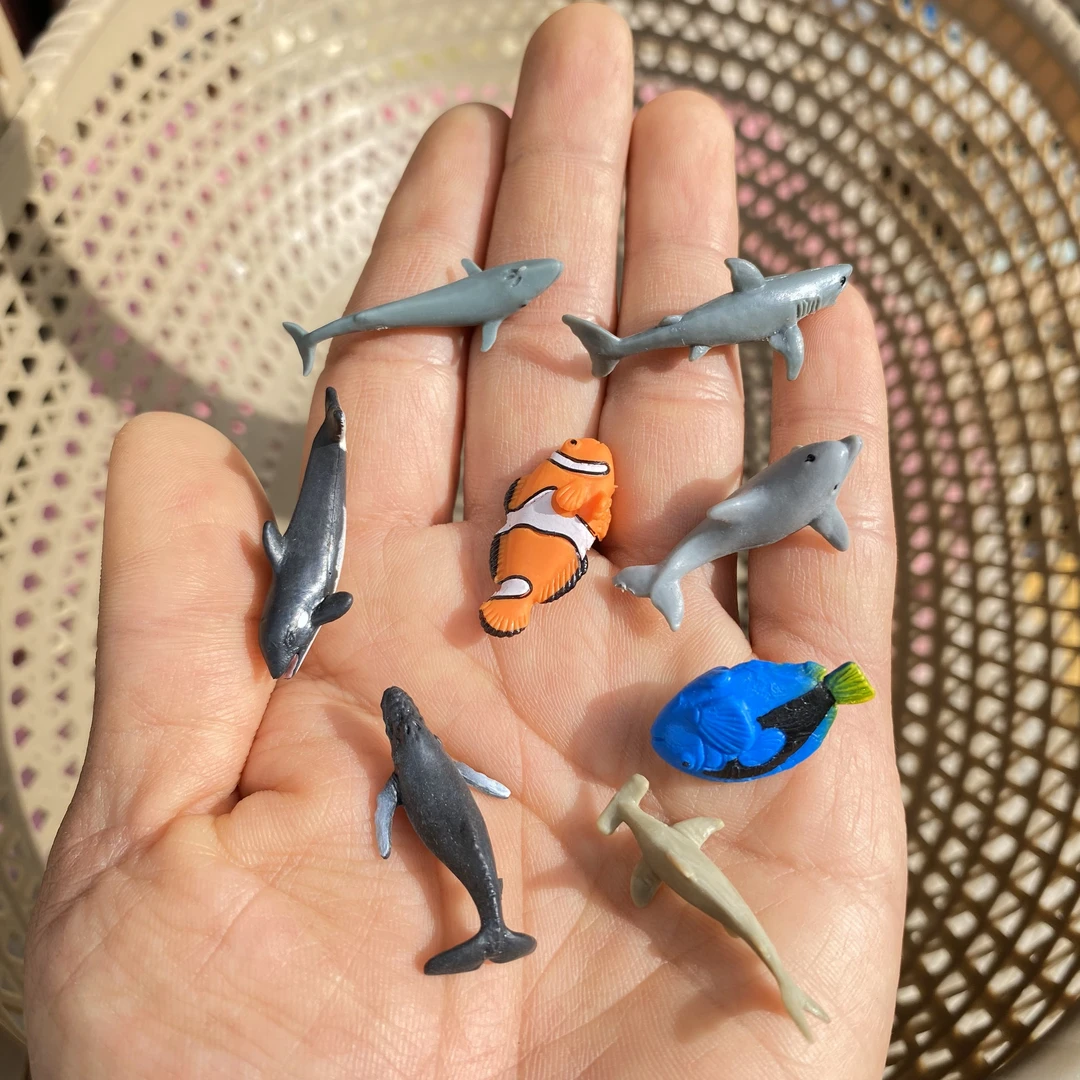 迷你软胶动物模型微景观多肉摆件植物海洋沙盘小猪大象超小号玩具