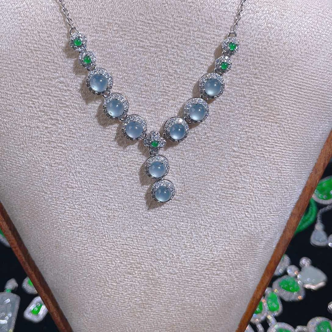 套链未镶嵌翡翠项链