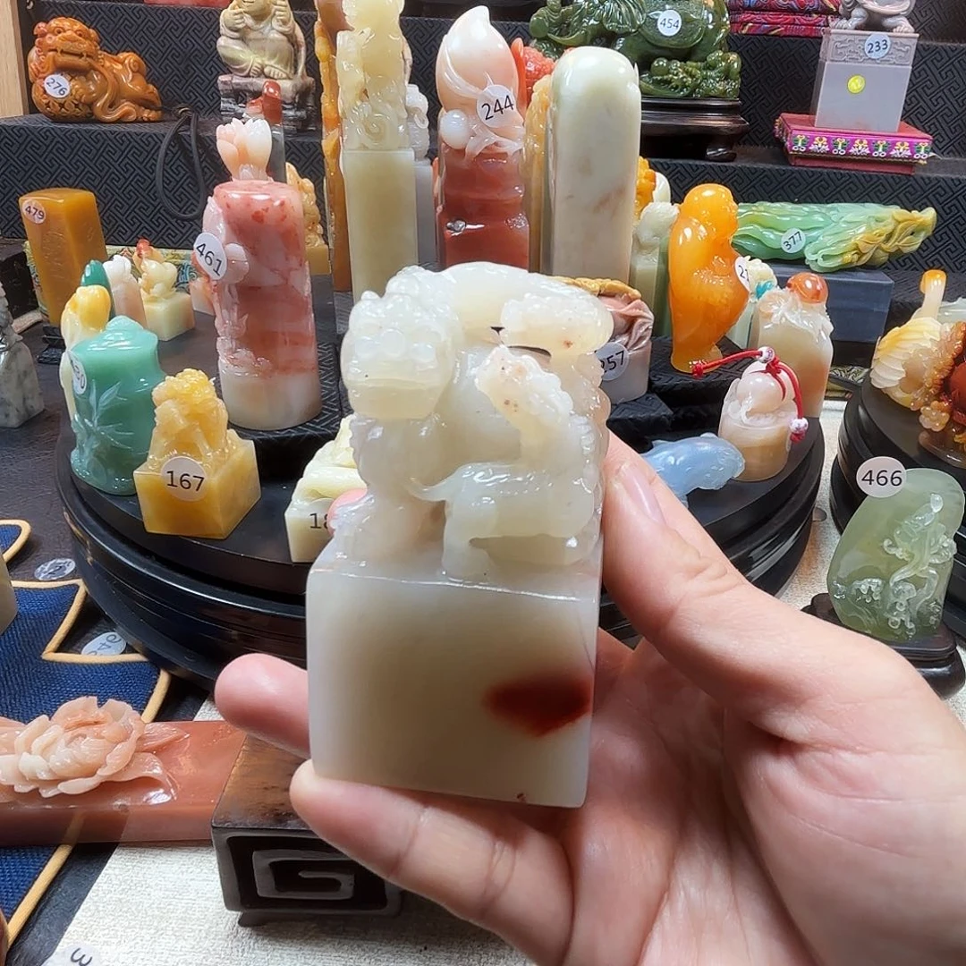 寿山石印石古兽印章