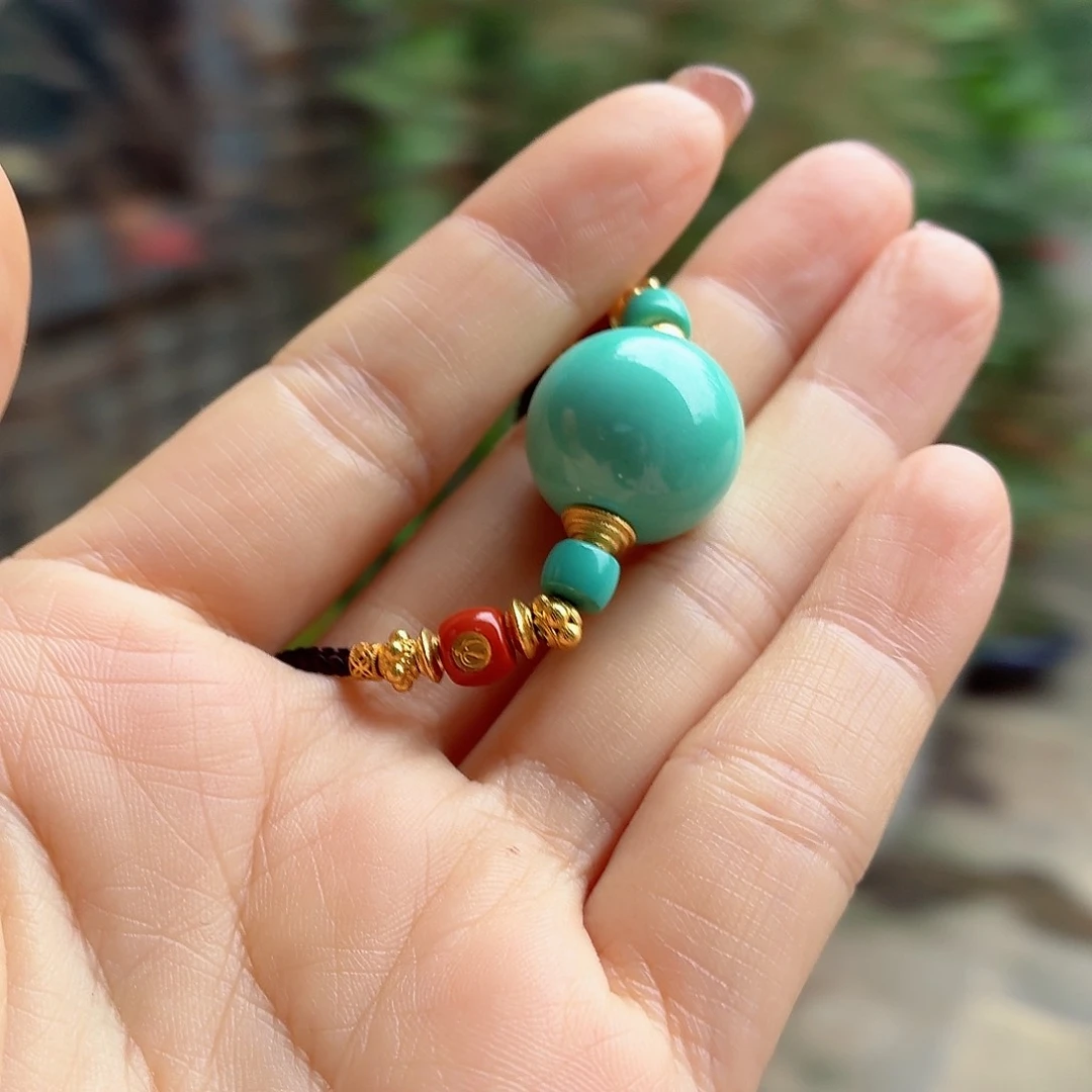 18K金镶嵌绿松石珠宝奇石静**变