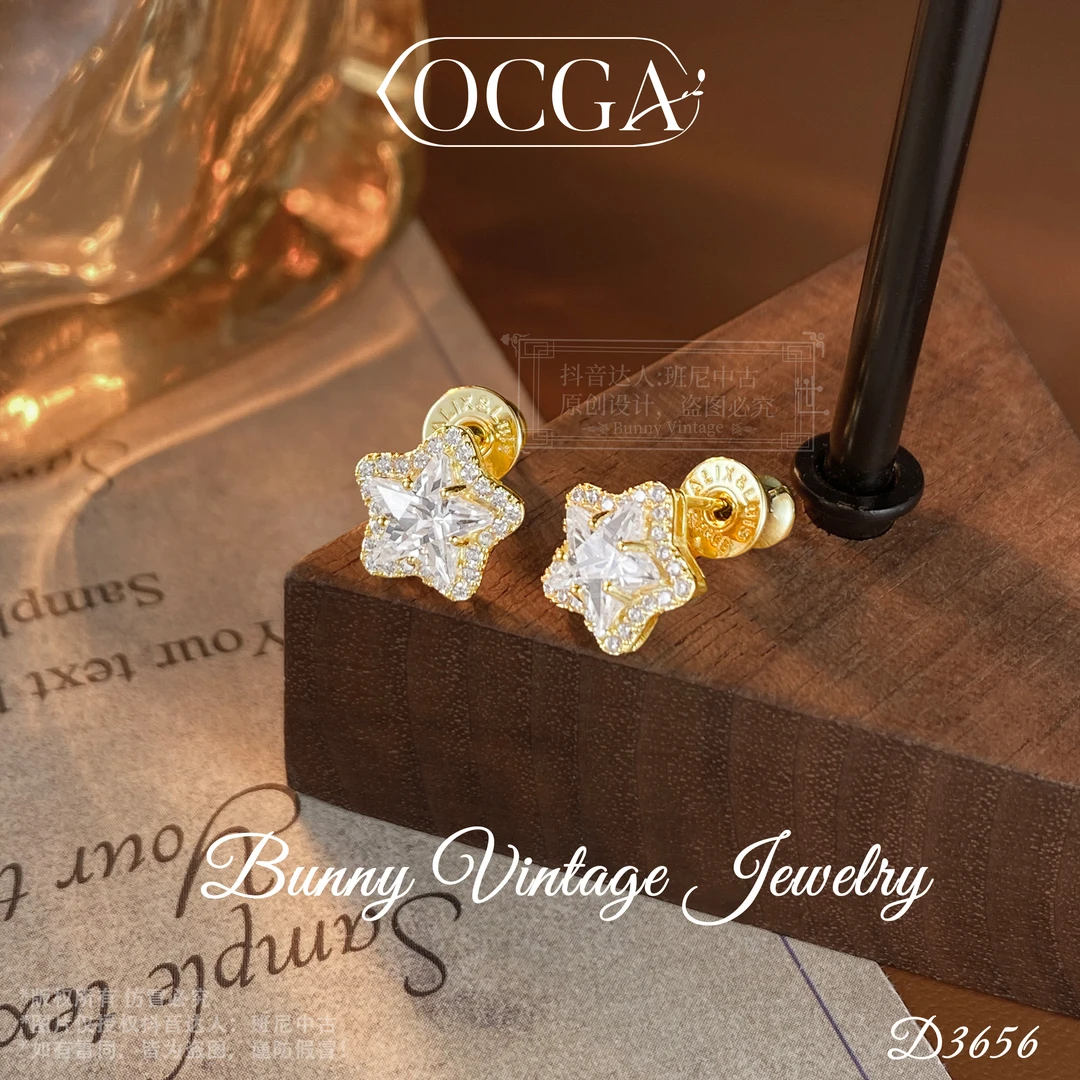 D3656法【星星宝宝】秋冬OCGA 欧斯伽斯限定耳钉