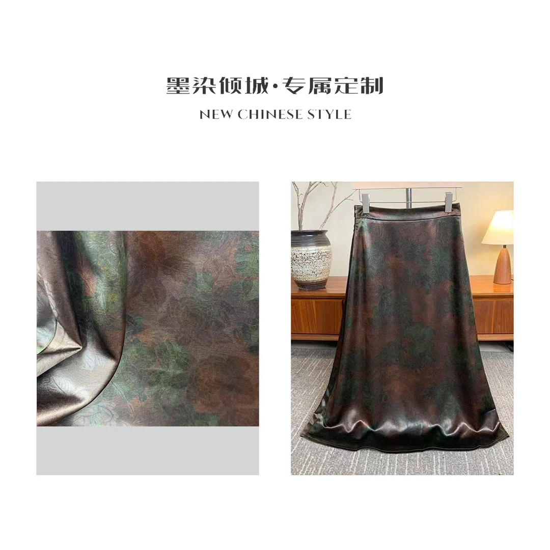 夜樱·裙-高定油皮老料重锻50姆米半身裙