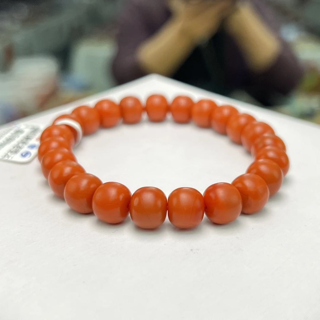 诚信经营支持年退换 南红精工老型哑光手串8mm 多样性发一