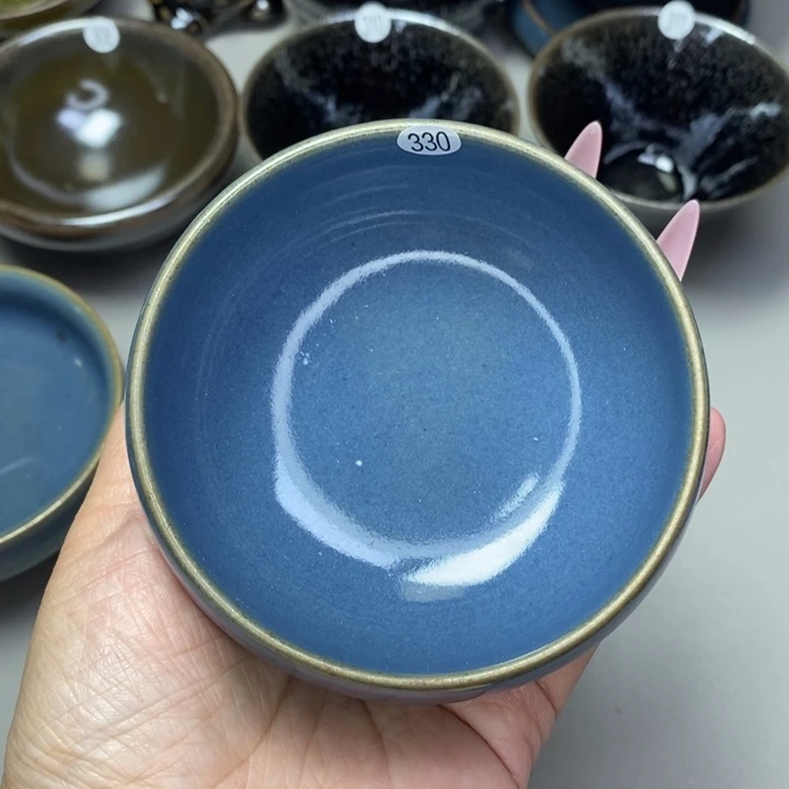 茶盏建窑建盏磨底柴烧主人杯微瑕