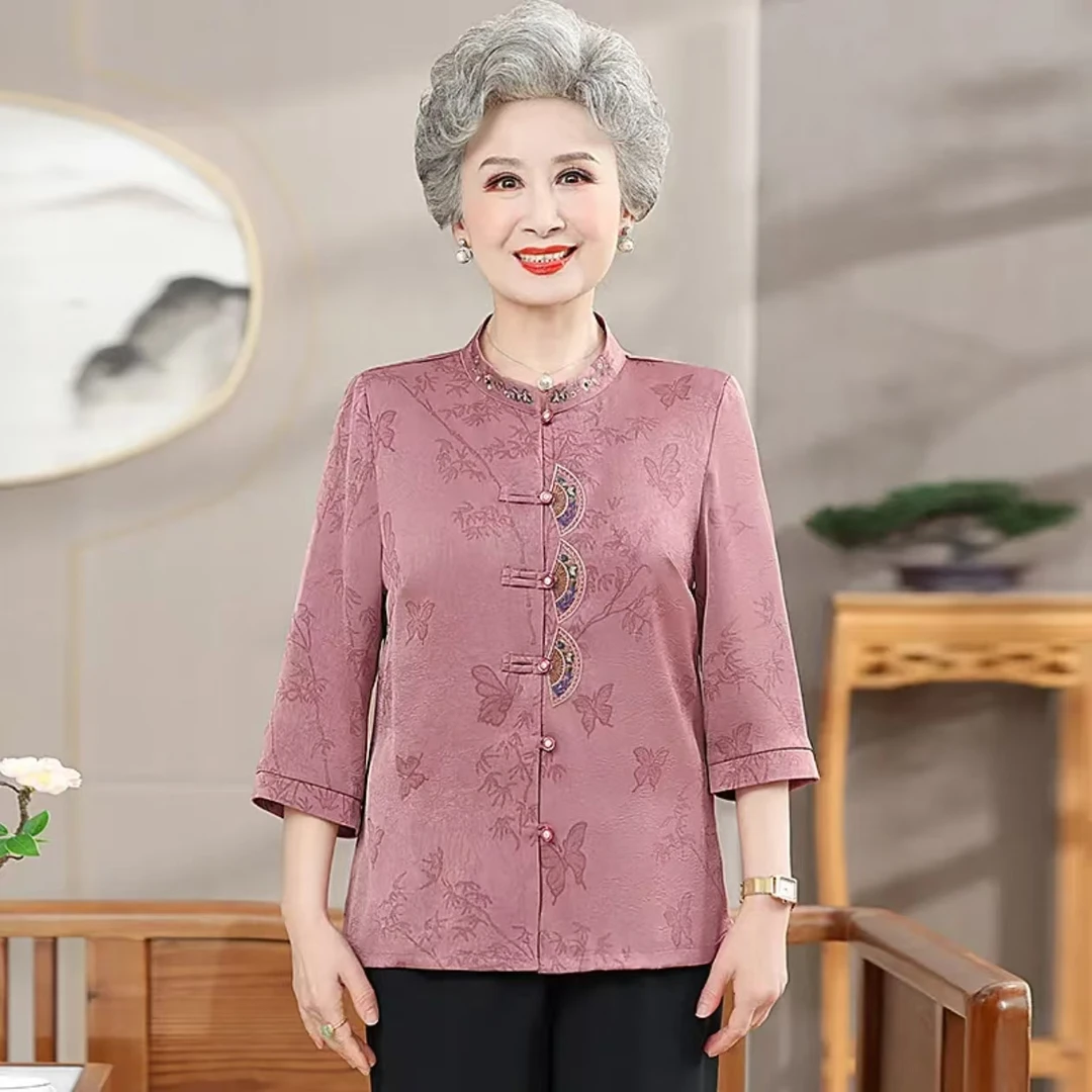 【清货001-199】工厂库存孤品国风上衣女装中老年妈妈装奶奶装