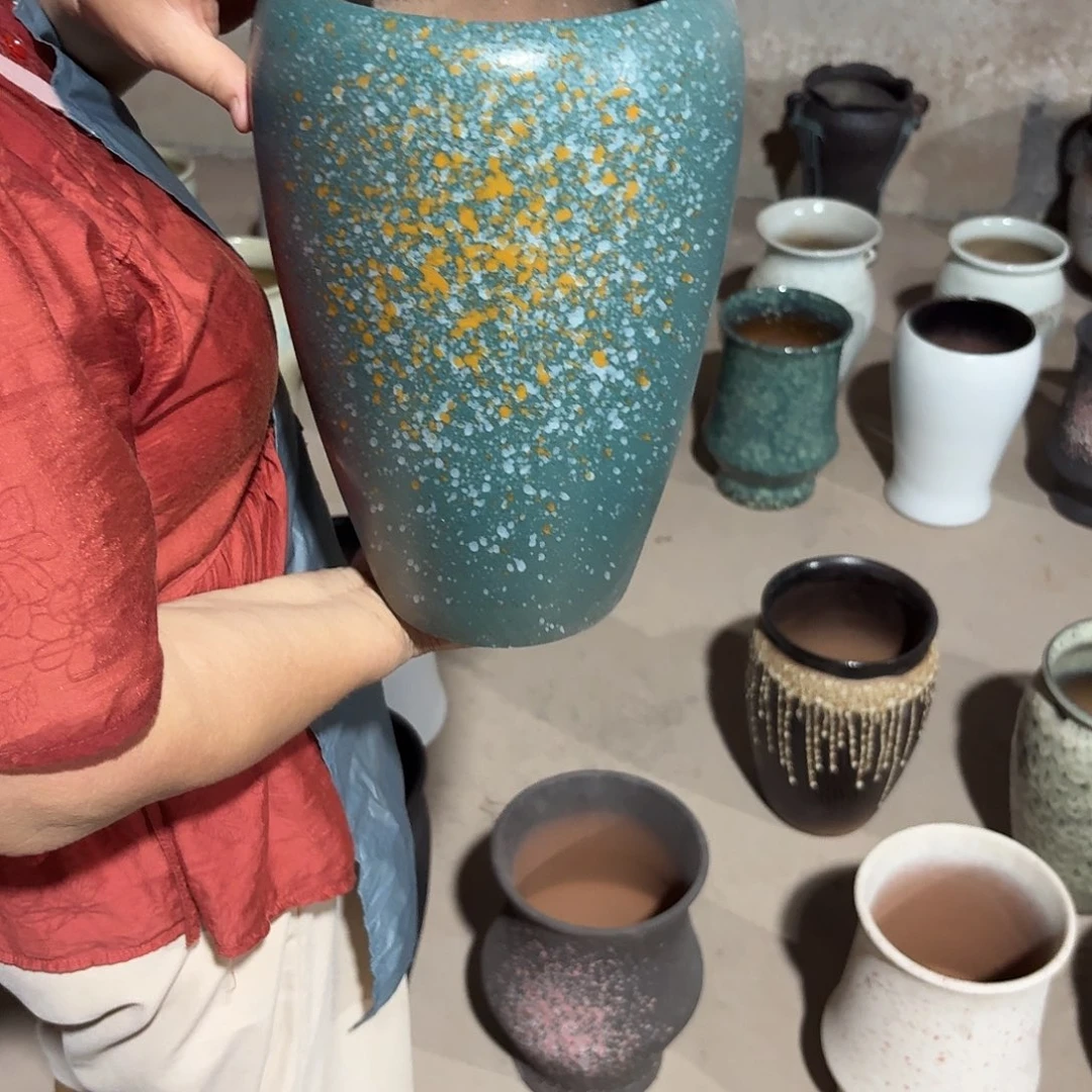 紫砂花盆口18高30一个