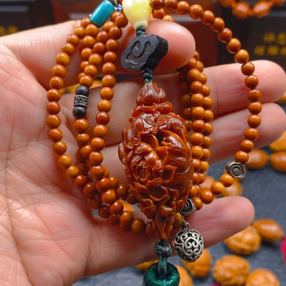 橄榄核手串/手链许忠英2.3老作品荷塘月色