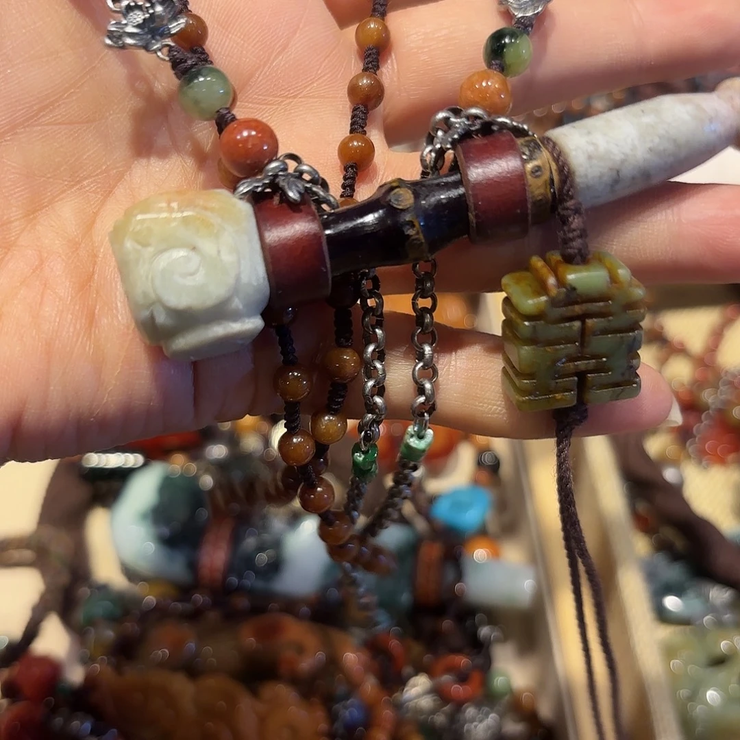 翡翠未镶嵌颈饰原创