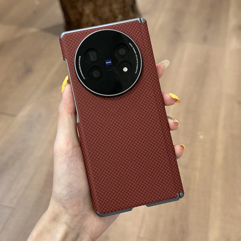 适用于vivoxfold5手机壳双中轴全包铰链防摔超薄折叠屏碳纤维纹理