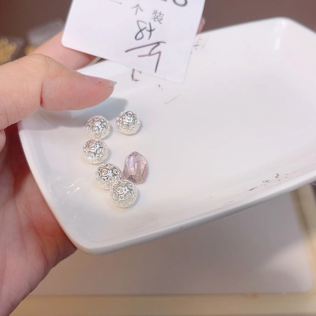 水晶珠宝半成品银S925镶嵌128