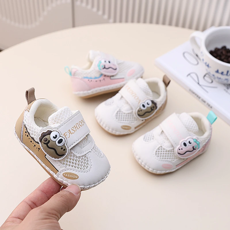 0-1岁婴儿软底学步鞋超软宝宝透气单网鞋6-女婴幼儿夏季夏天鞋