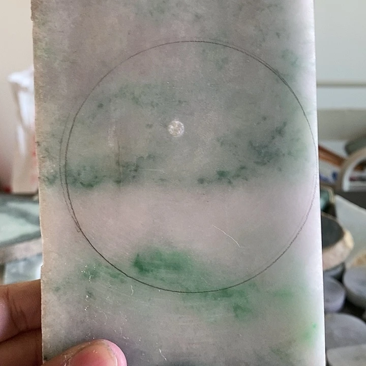 幸***爷定制翡翠未镶嵌定制手镯