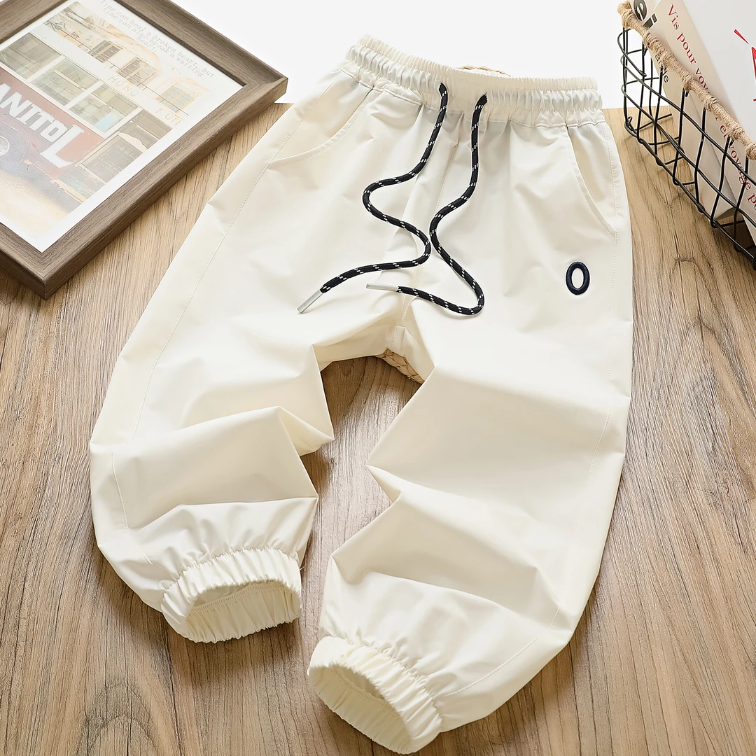 夏季儿童重工刺绣字母中大童运动登山长裤 934