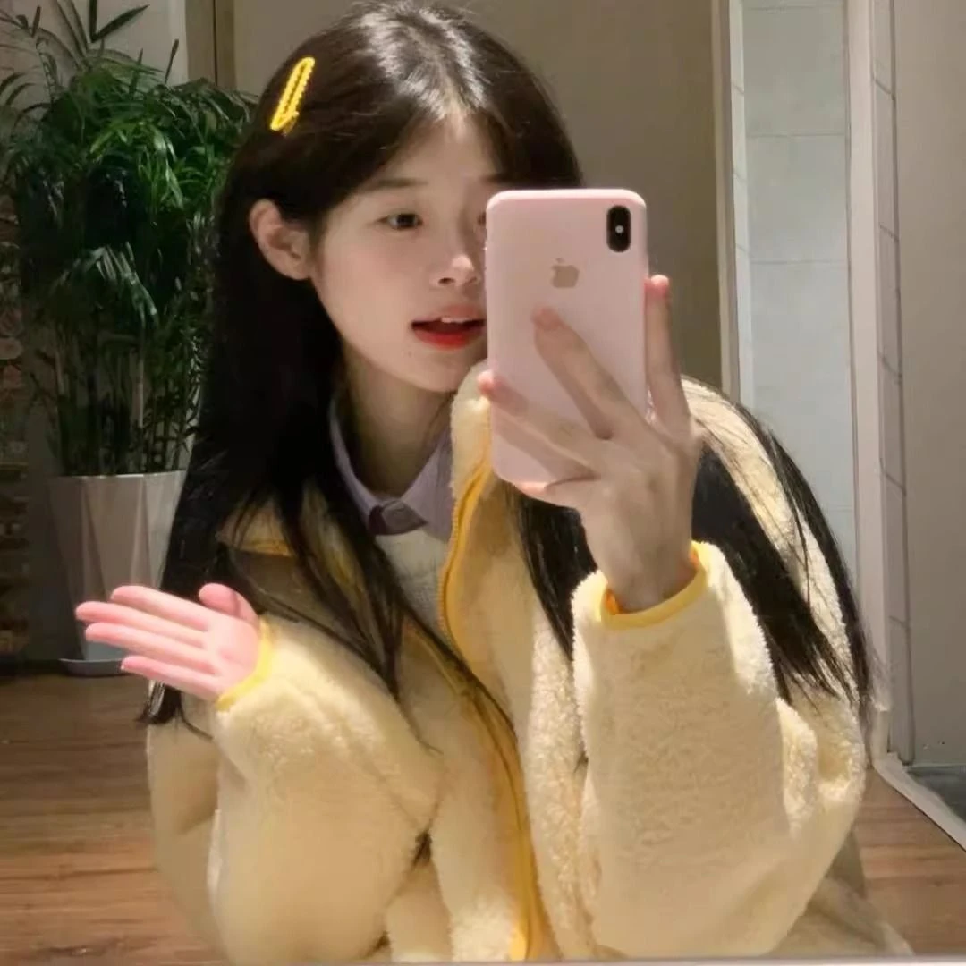 7295#特价韩系温柔风加厚羊羔毛棉服女外套