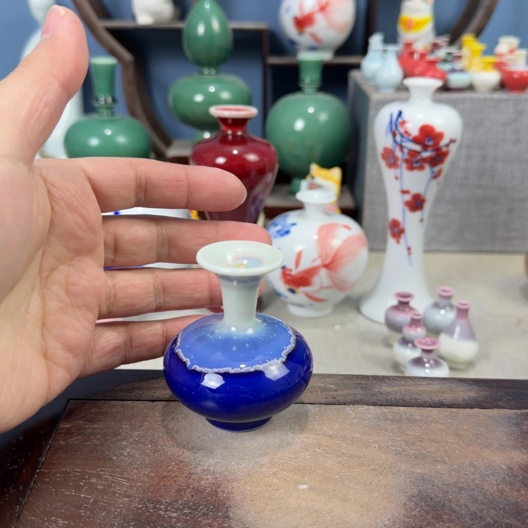 陶瓷手工小花器摆件