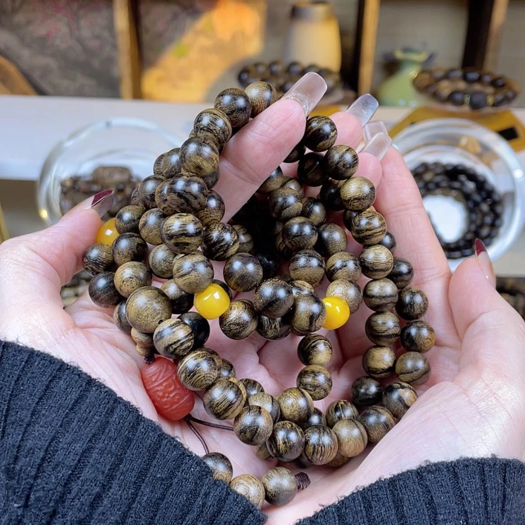 【闪购商品】沉香手串哈*哈芽庄棋楠瘤疤虎斑