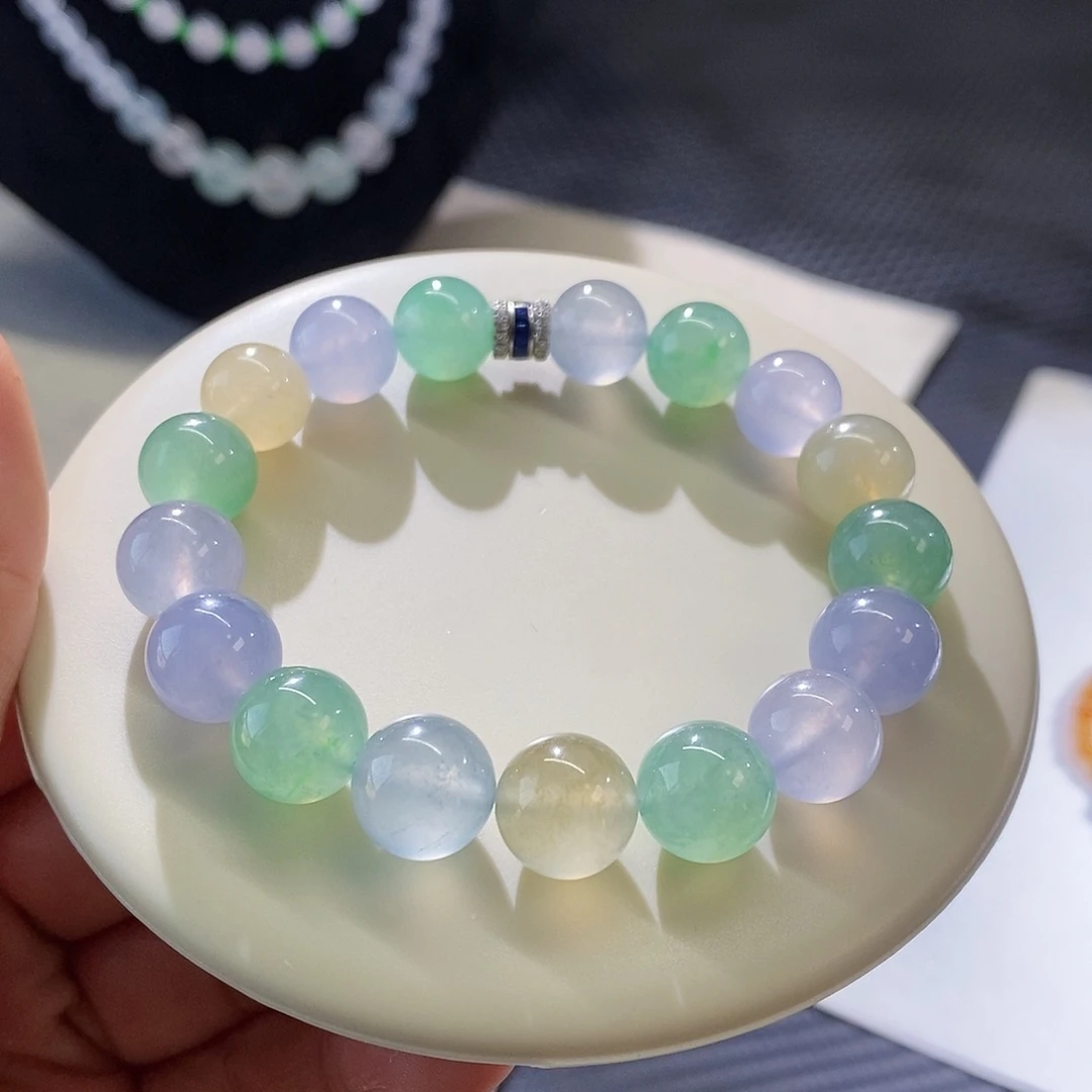 翡翠手链未镶嵌高性价比手串