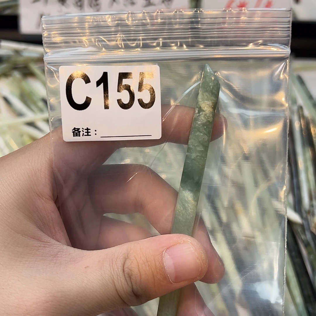 义***行未镶嵌蛇纹石玉发饰