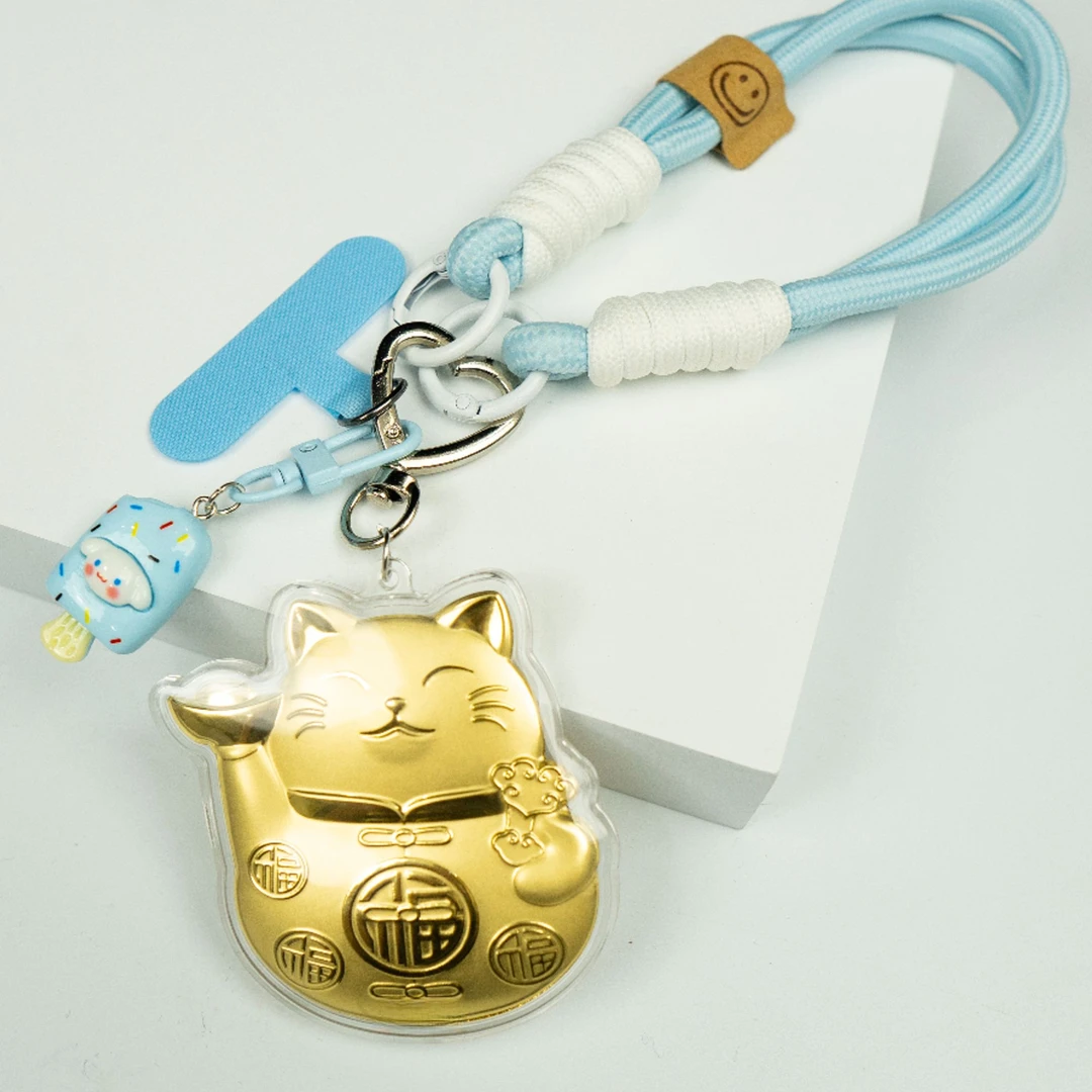 黄金 999【招财猫】卡通可爱包包钥匙手机挂件送女朋友礼物时尚