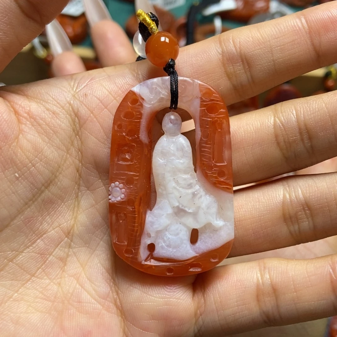 南红玛瑙未镶嵌吊坠(不含链)