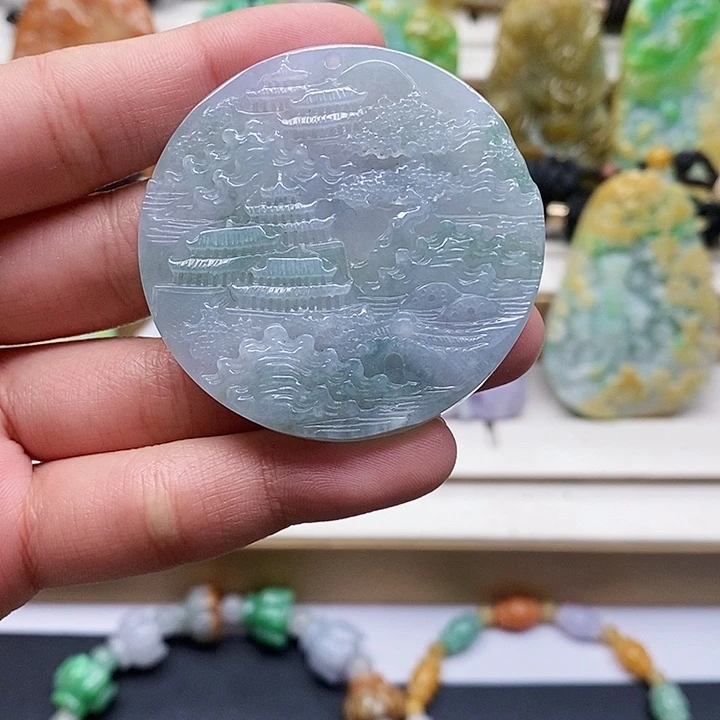 颈饰未镶嵌翡翠翡翠A货