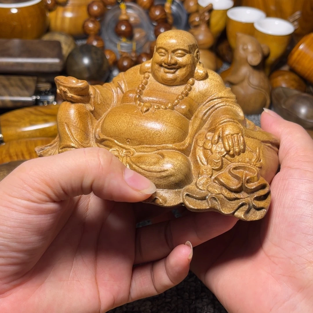 金丝楠弥勒小摆小叶
