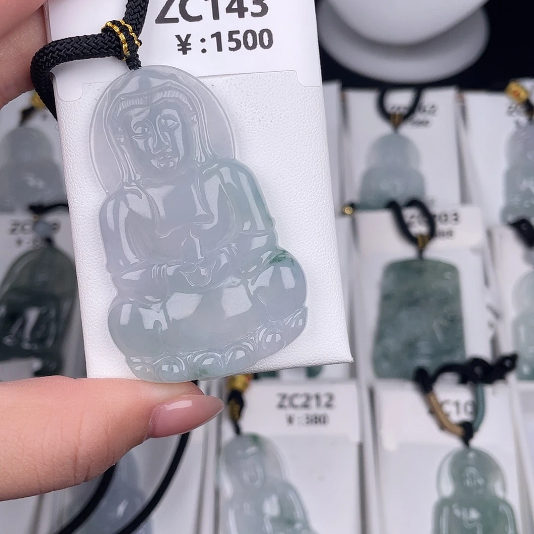 完***生翡翠未镶嵌颈饰zc143