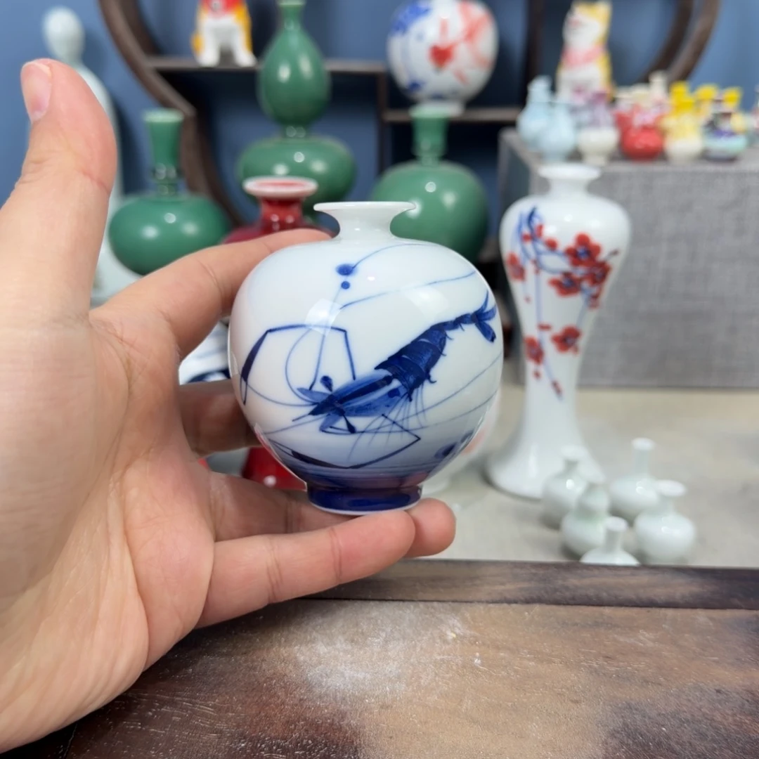 陶瓷手工小花器摆件