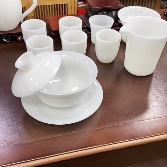 璞玉大元宝盖碗闻香杯套组