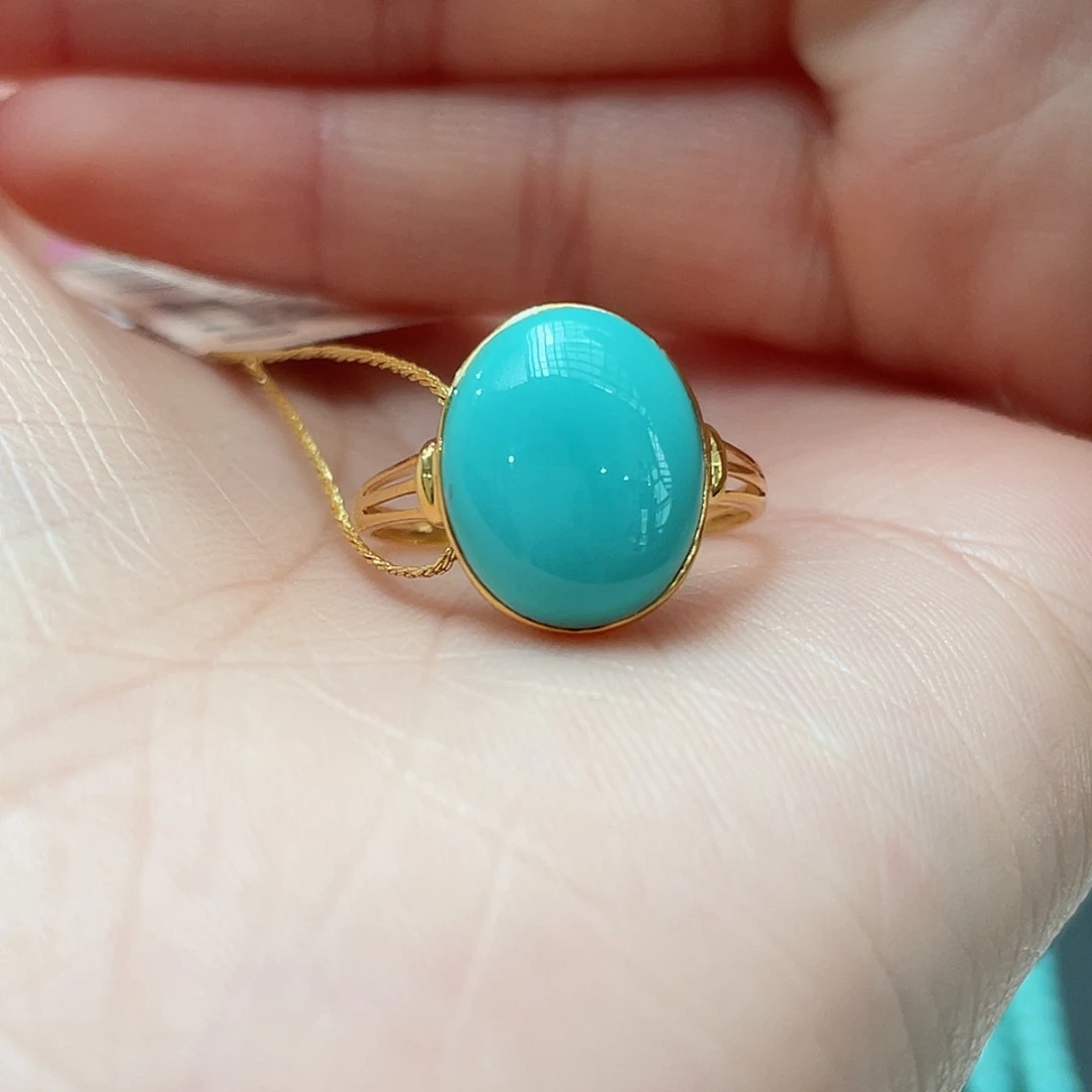 绿松石颈饰18K金镶嵌