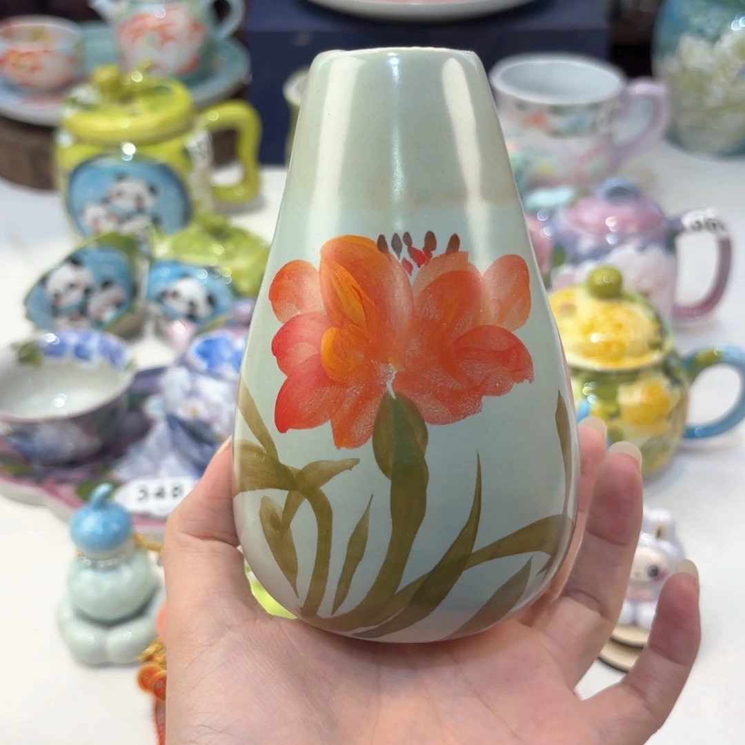 景德镇手绘高温釉下彩陶瓷茶具