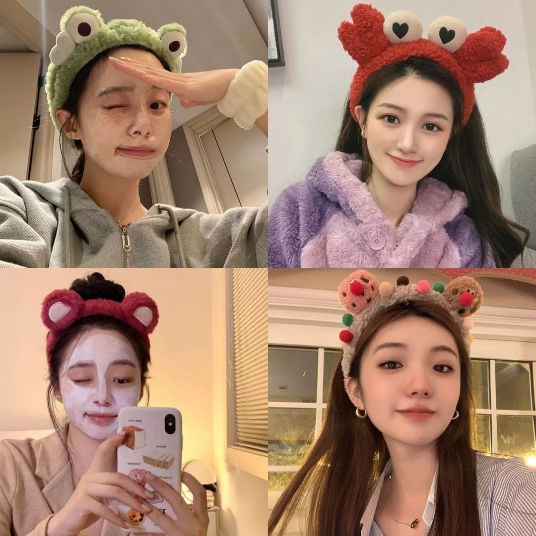 可爱毛绒小熊发箍女2025新款洗脸敷面膜头箍防滑发捆压发发卡头饰