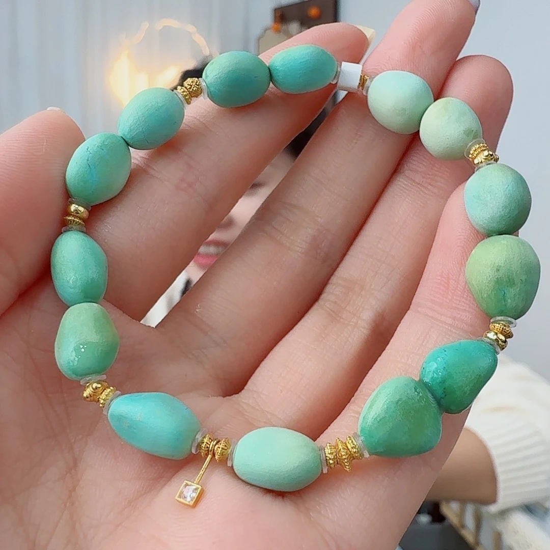 绿松石18K金镶嵌珠宝奇石