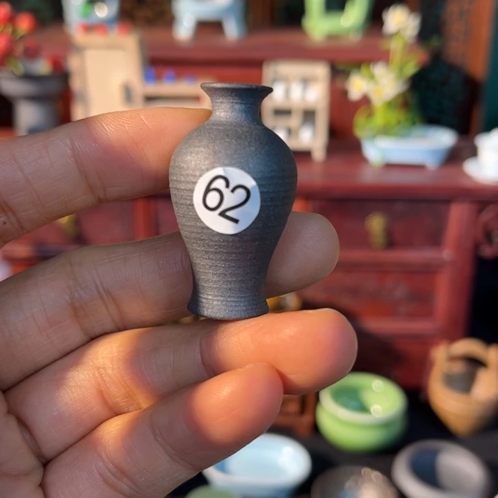摆件微陶老王迷你花瓶