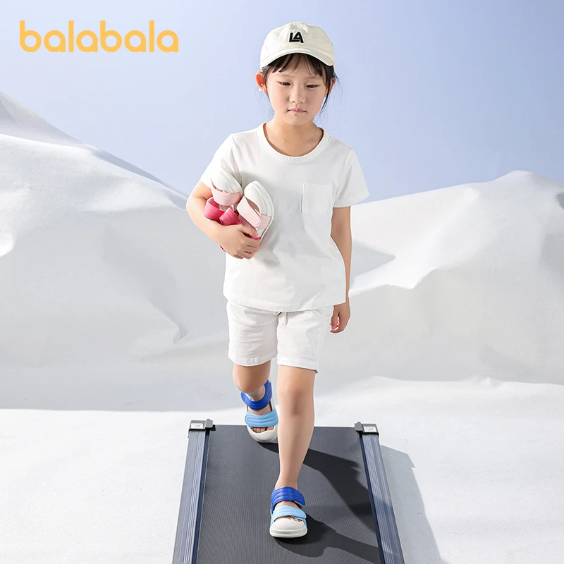 巴拉巴拉童鞋儿童凉鞋女童包头沙滩鞋防滑2025夏季新款鞋子魔术贴