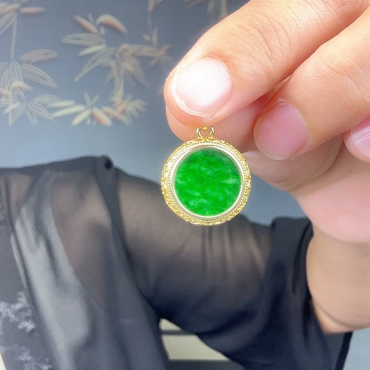 吊坠(不含链)银S925镶嵌翡翠特价