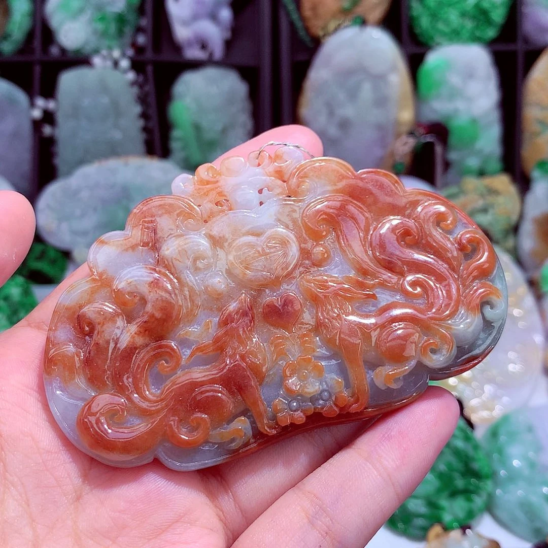 颈饰未镶嵌翡翠天然