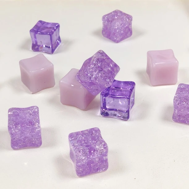 【紫色韵味】冰块冰裂18mm冰块配件手工DIY