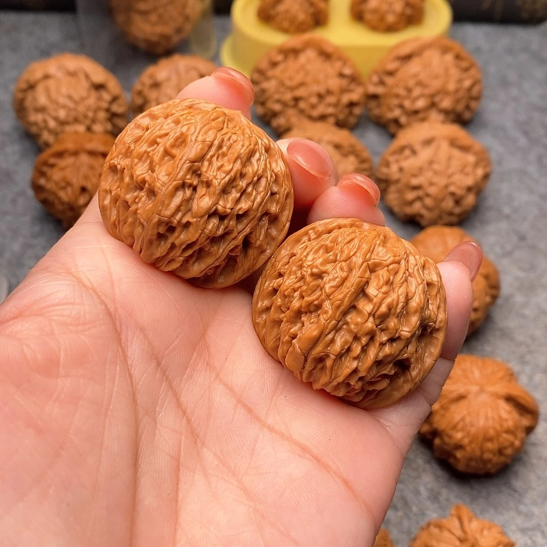 文玩核桃把件大**简精品磨盘狮子头38