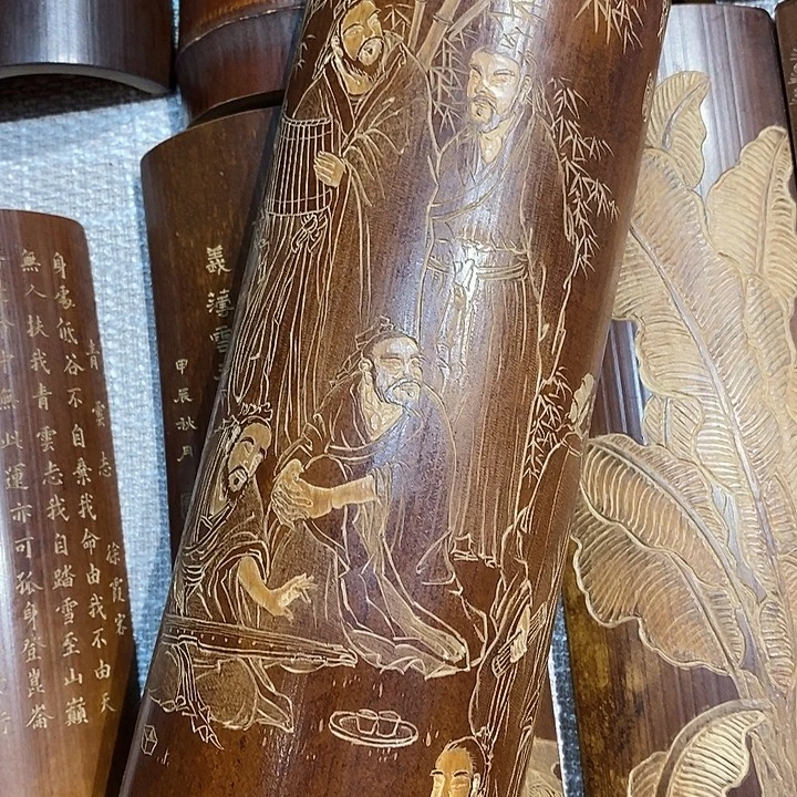 张***豪老煤竹手工雕刻精品大尺寸茶则