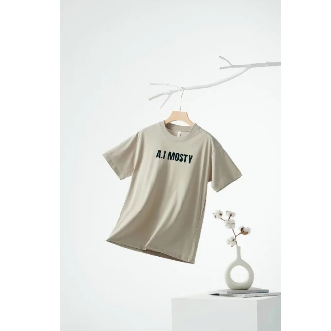 【2403-巧克力色字母版】硅胶印花T恤AKA