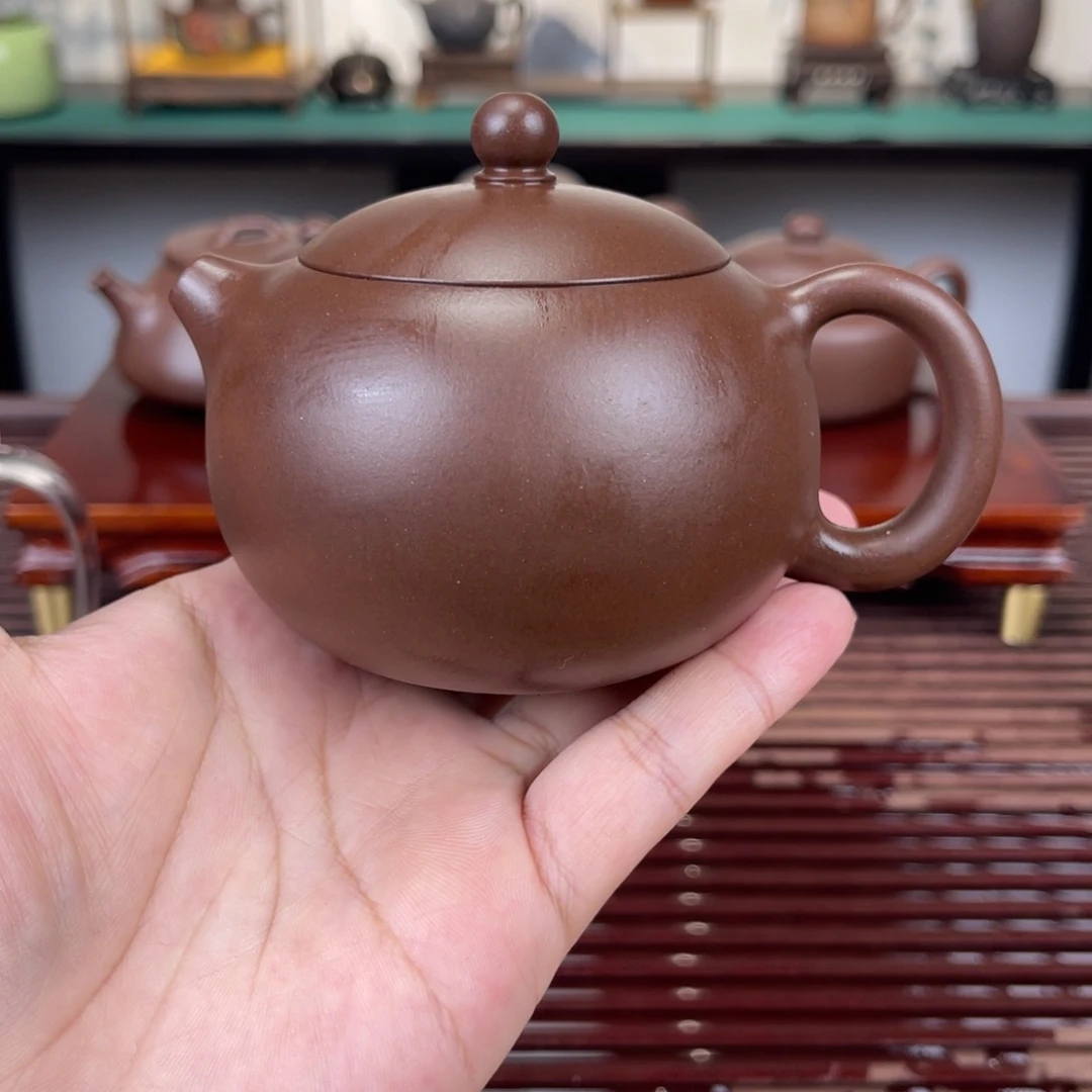 紫砂茶壶200毫升全手工紫泥西施