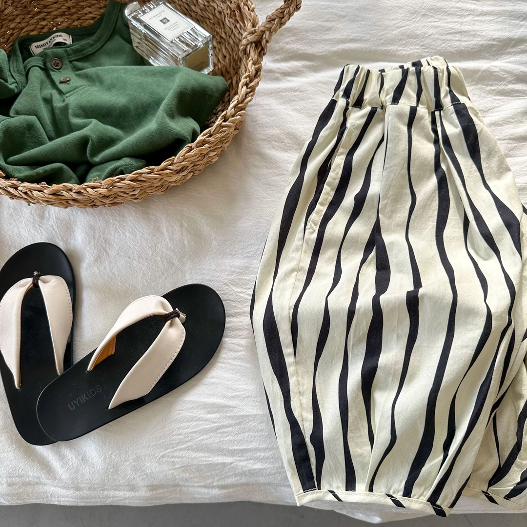 【七分裤】儿童防蚊裤2025夏季新品男女童圆点防蚊裤宝宝束脚灯笼裤