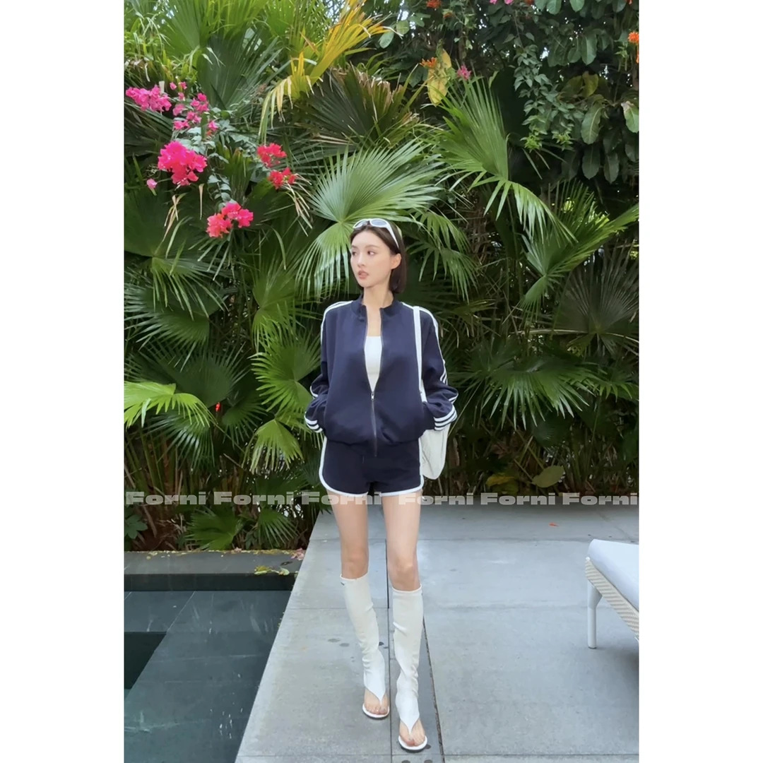 FORNI  暴走竞技场 懒人穿搭亲肤棉三条杠休闲运动服套装