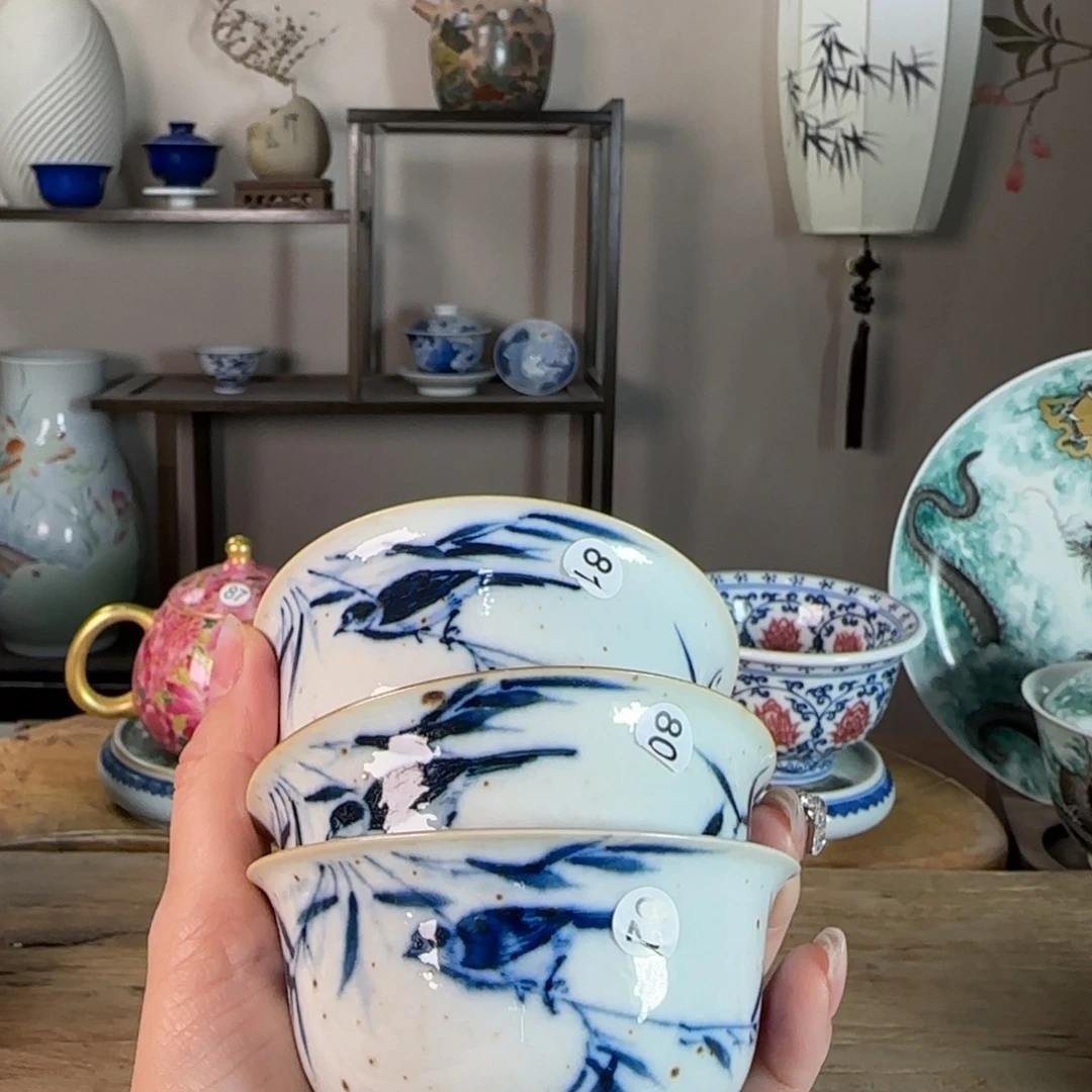 杯?***?景德镇陶瓷柴烧多人